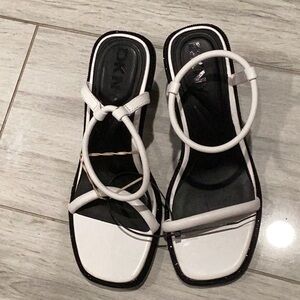 DKNY Women's White Strappy Sandals